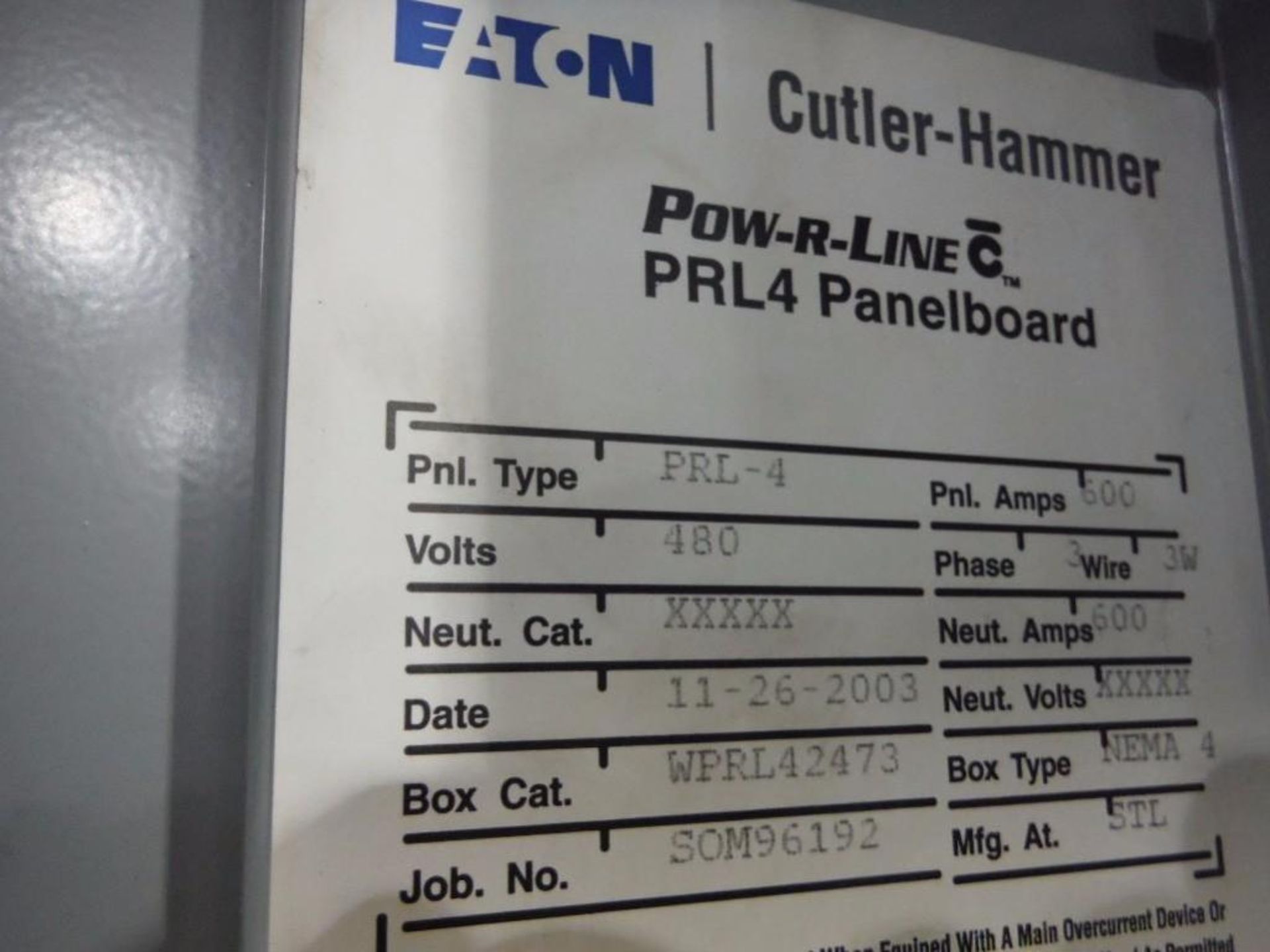 Cutler-Hammer panelboard / Rigging Fee: $350 - Image 2 of 2
