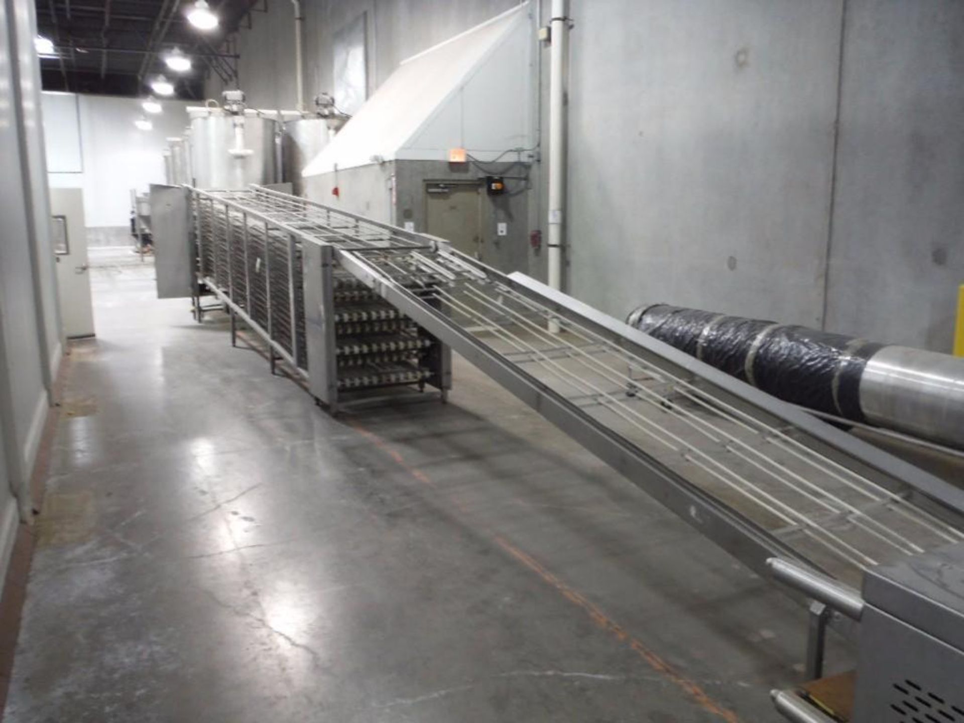 Cooling conveyor, Model 0CC3620-21, SN CC401, 50 ft. long x 36 in. wide, 9 tiers, 2.5 in teir spacin - Image 2 of 9