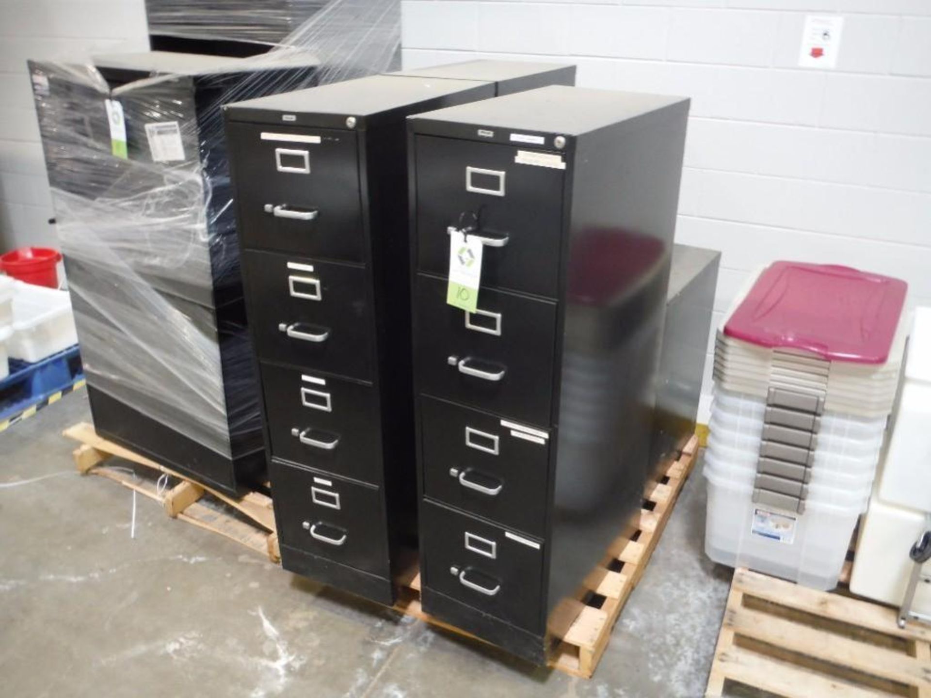(4) vertical filing cabinets / Rigging Fee: $50
