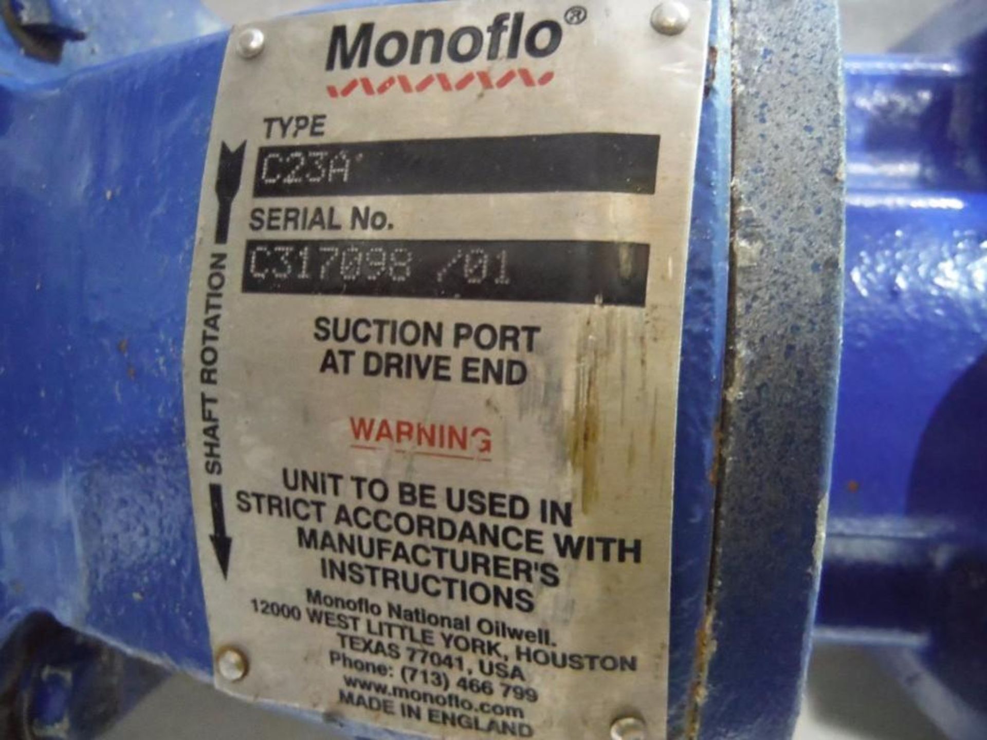 Monoflo pump, Type C23A, Type C21B (each) / Rigging Fee: $50 - Image 4 of 6