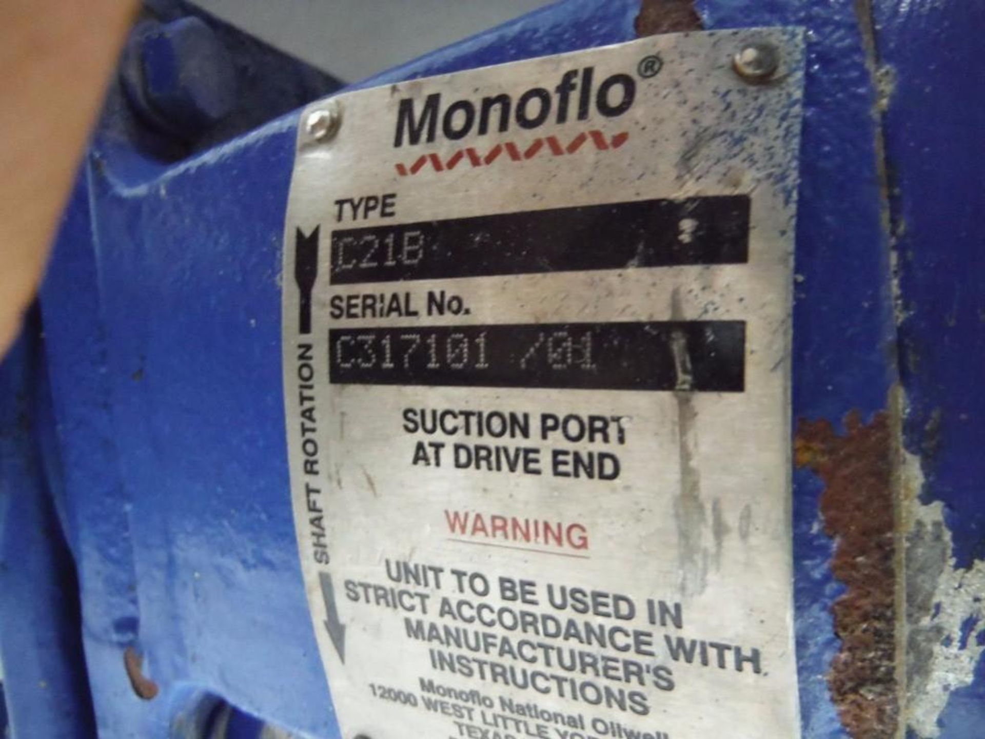 Monoflo pump, Type C23A, Type C21B (each) / Rigging Fee: $50 - Image 6 of 6