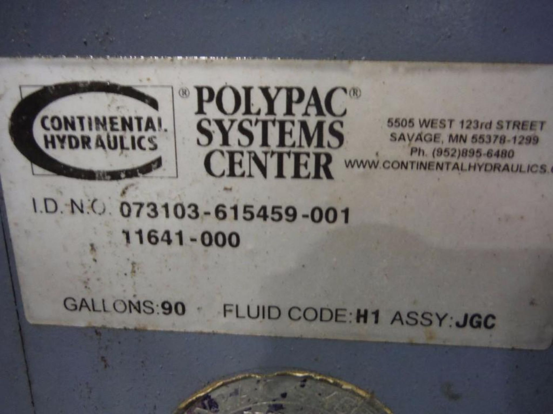 Polypac Systems Center hydrualic power pack with heat exchanger, 40 hp drive / Rigging Fee: $250 - Image 7 of 7