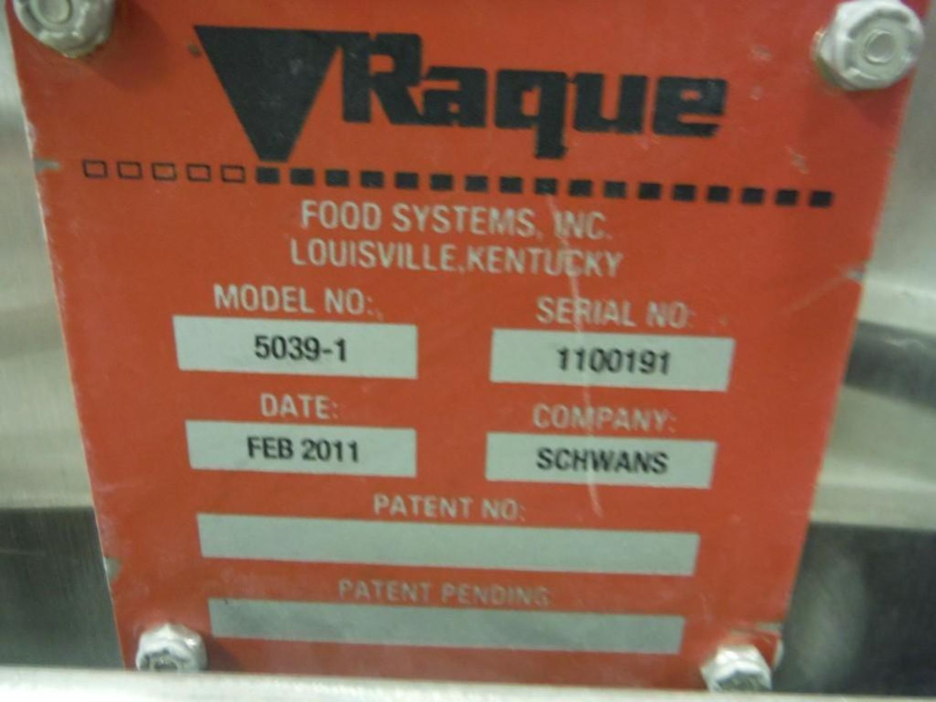 2011 Raque particulate feeder, Model 5039-1, SN 1100191 - Image 2 of 6