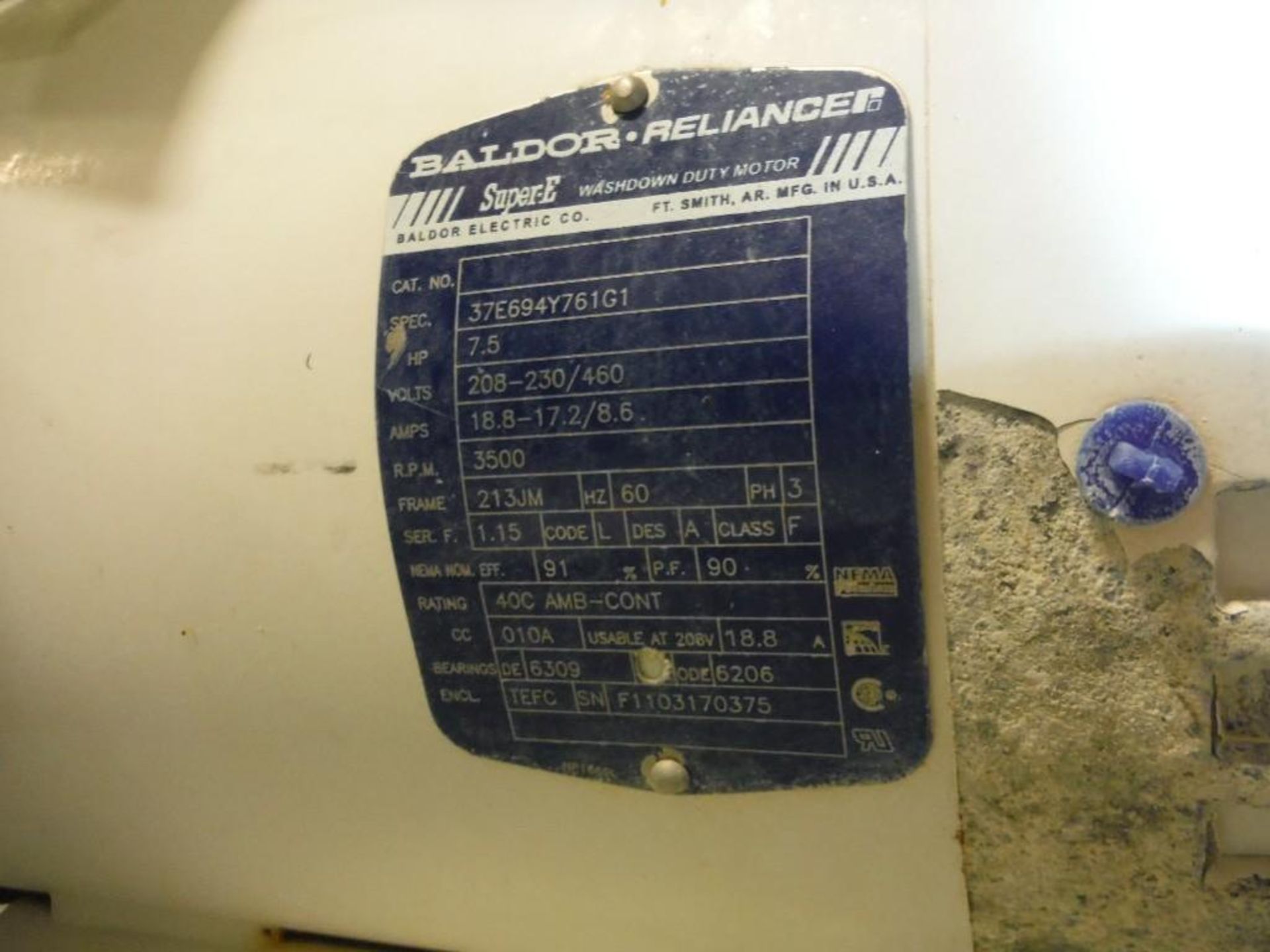 2011 Waukesha centrifugal pump, Model 20650077, SN 1000002610194, Year 03/23/11, 7.5 hp Baldor motor - Image 3 of 3