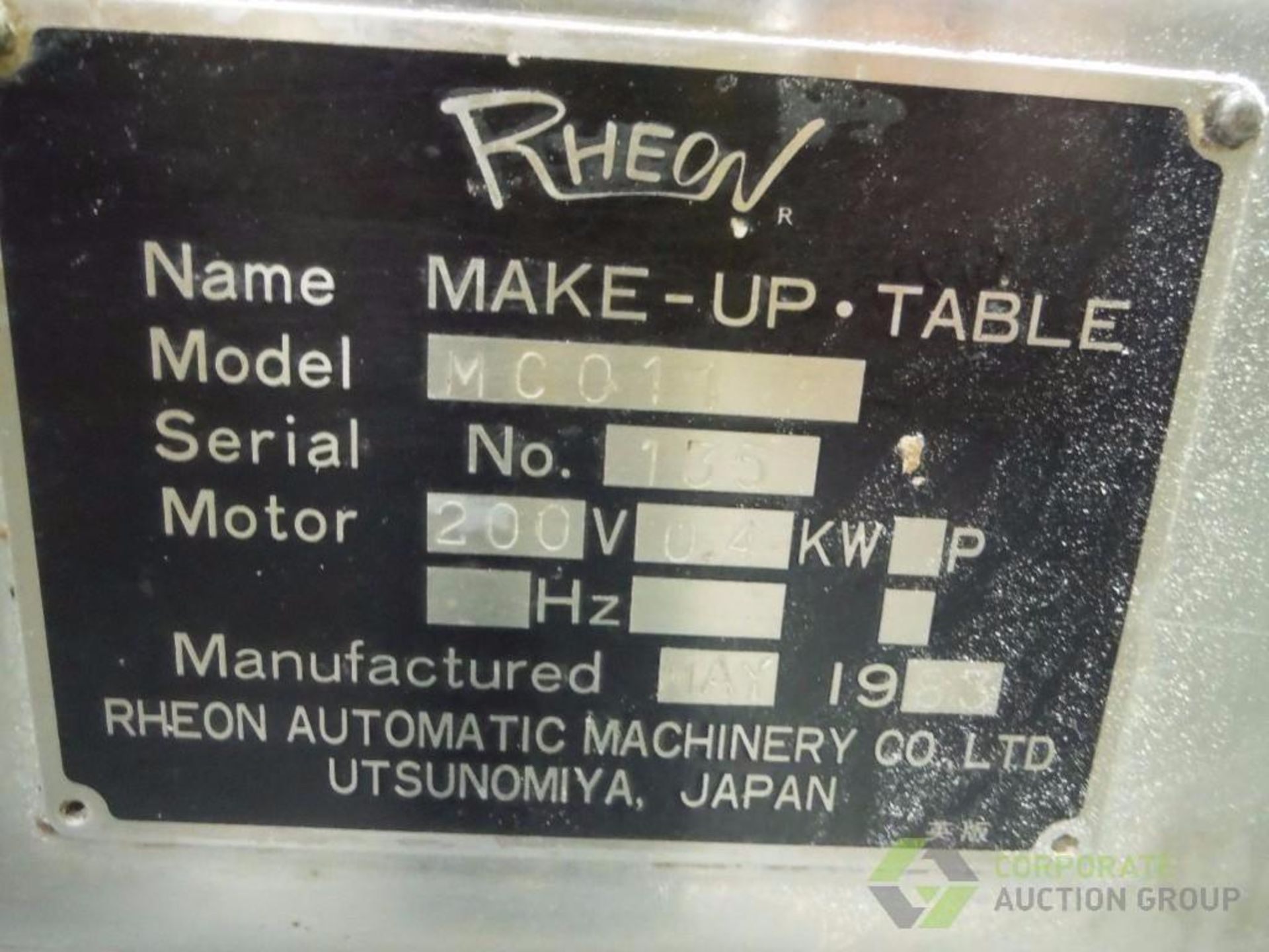 Rheon Sheeting and Makeup Table, Make Up table 24 ft, Cutting Station, Decorative cutter station , F - Image 24 of 32