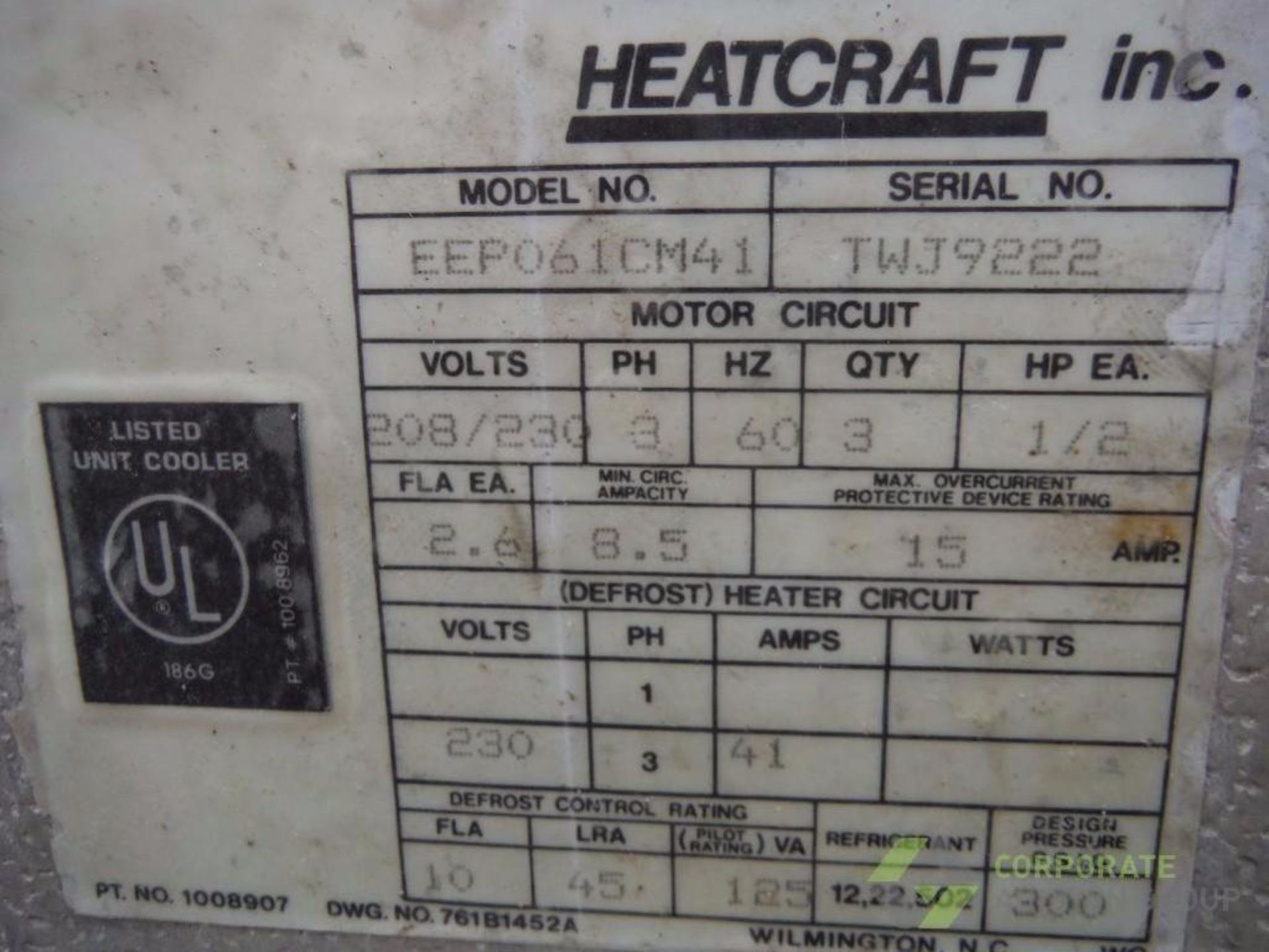 Copeland Tandem Copelamatic Compressor. Model: 66A4-4000-TSK, S/N: 95D71787, with a Bohn condenser a - Image 9 of 10