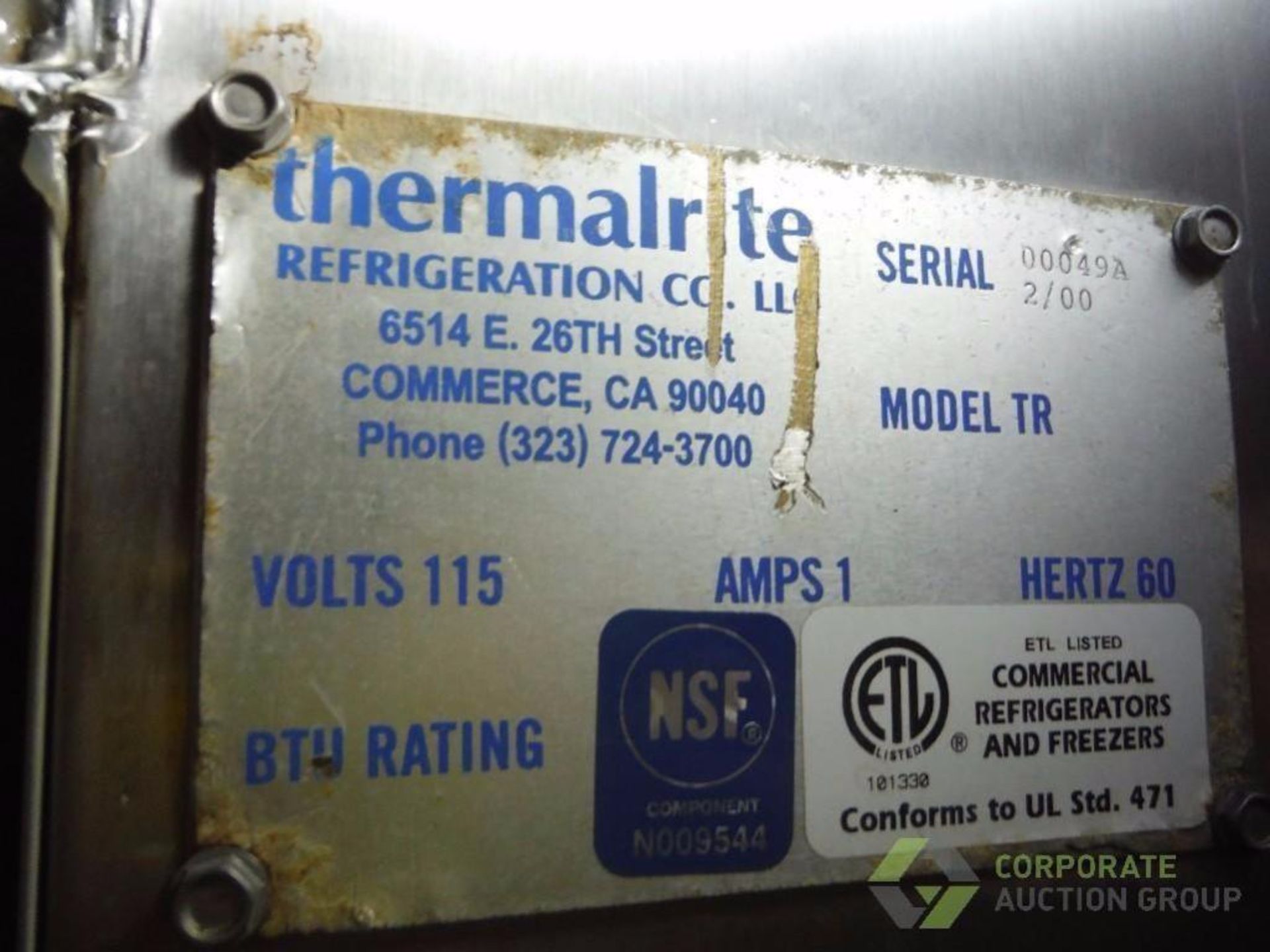 Thermalite 16 Double Rack Proof Box, Model: TR, S/N: 00049A, 2 lanes of 8 pass thru. w/ double doors - Image 14 of 28