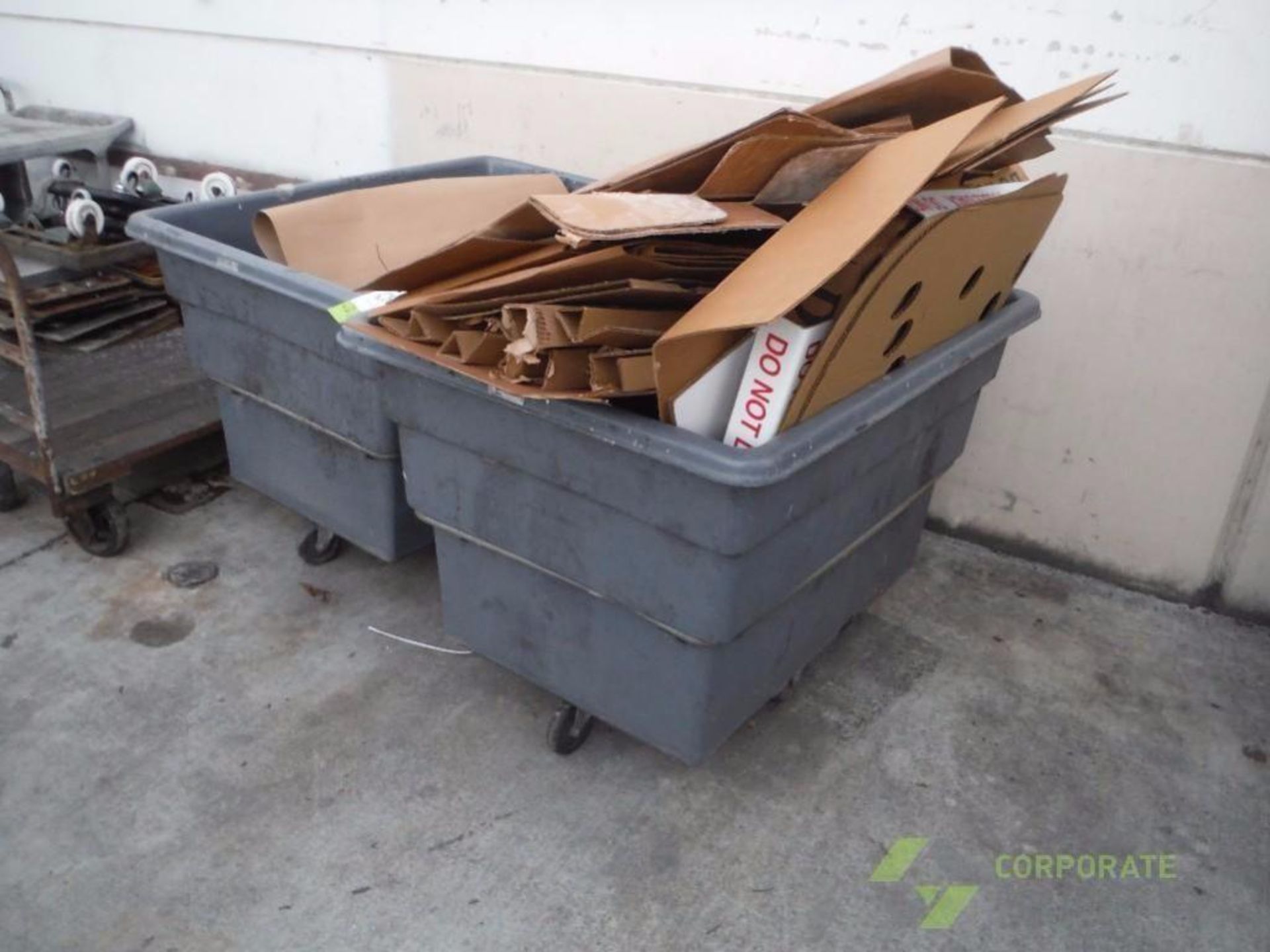 (2) Rubbermaid trash bin carts. **(Located in Pico Rivera, CA)** Rigging Fee: $25 - Image 2 of 3