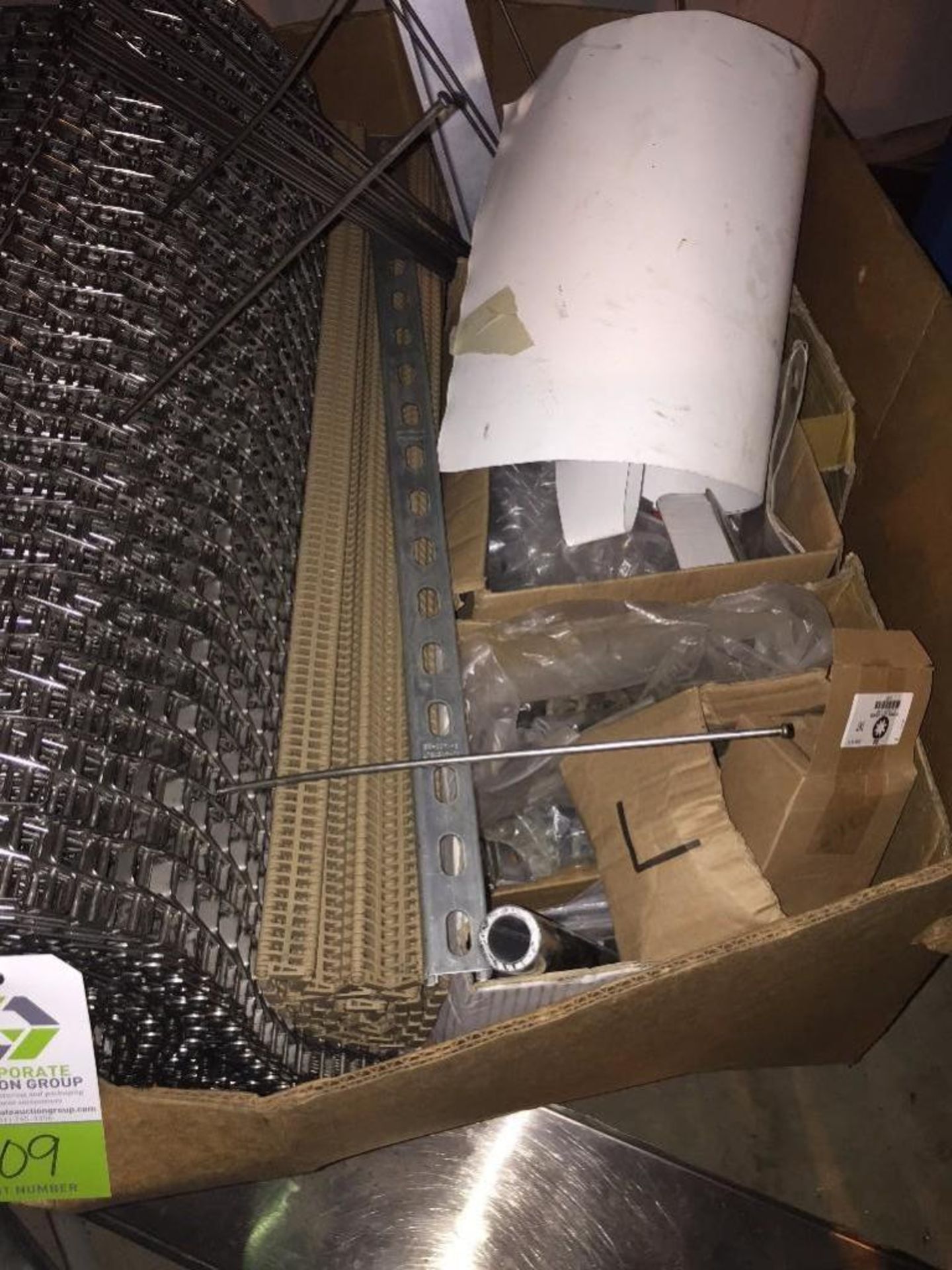 lot of misc. SS belting, conveyor parts (LOT). ** (Located in Fridley, Minnesota) ** Rigging Fee: $ - Image 3 of 3