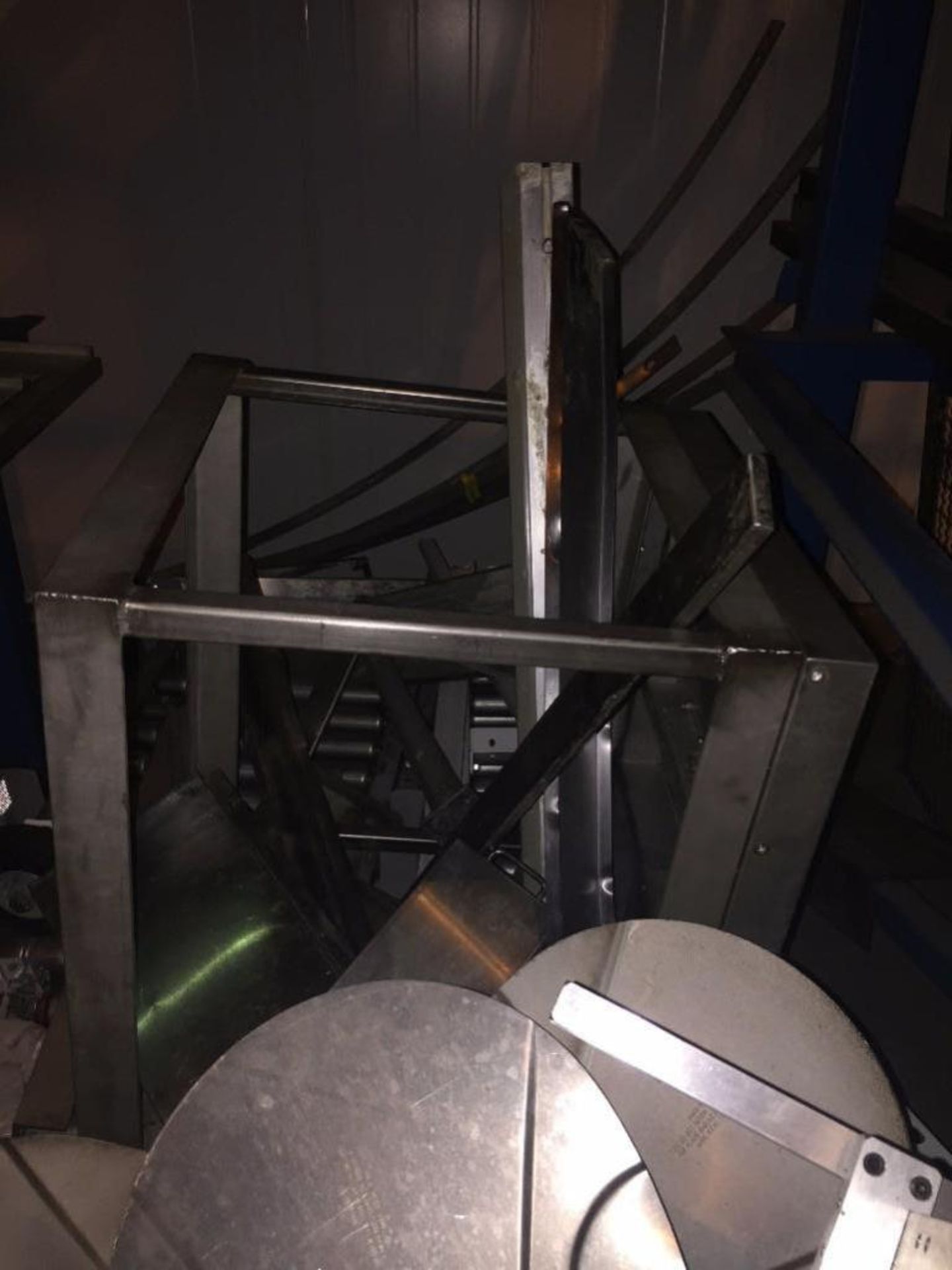 lot of misc. fan parts, conveyor bed section, misc. SS (LOT). ** (Located in Fridley, - Image 4 of 6