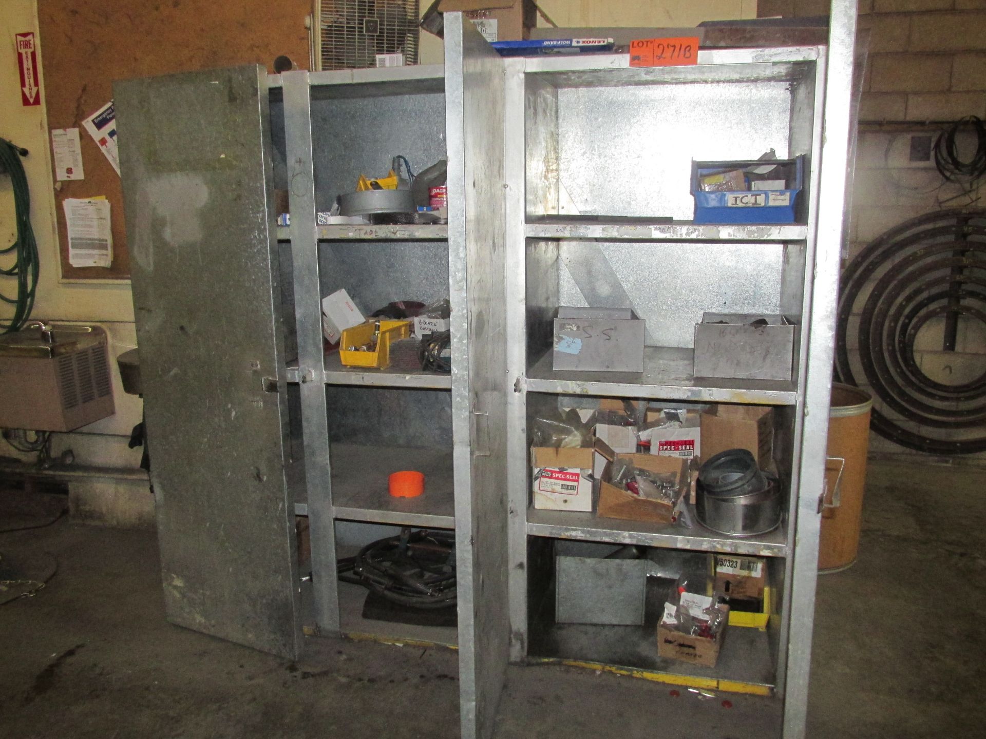 2 DOOR SHOP CABINETS WITH CONTENTS