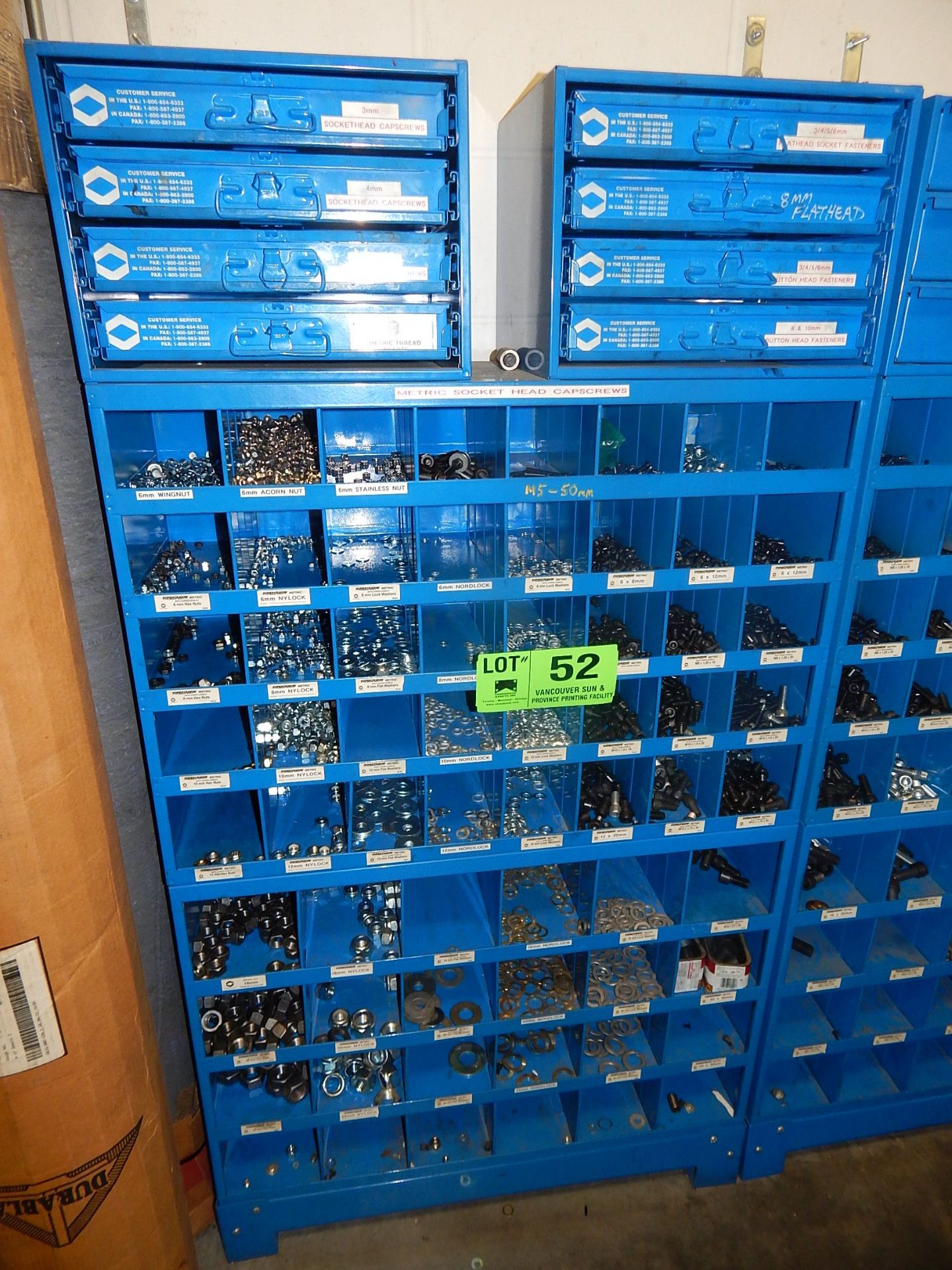 LOT/ INDEXED PIGEON HOLE CABINET WITH HARDWARE