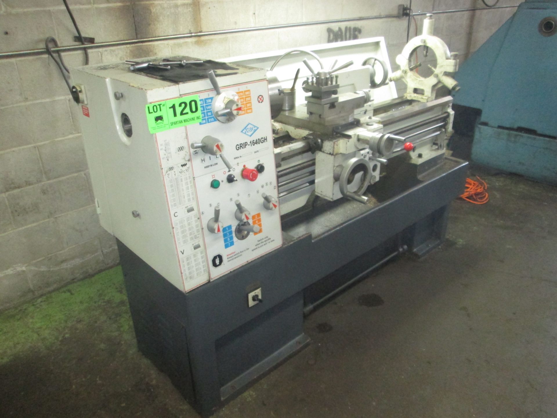 KBC GRIP-1640GH TOOLROOM LATHE WITH 16" SWING, 40" CENTERS, 45-1170 RPM, 2.125" SPINDLE BORE,