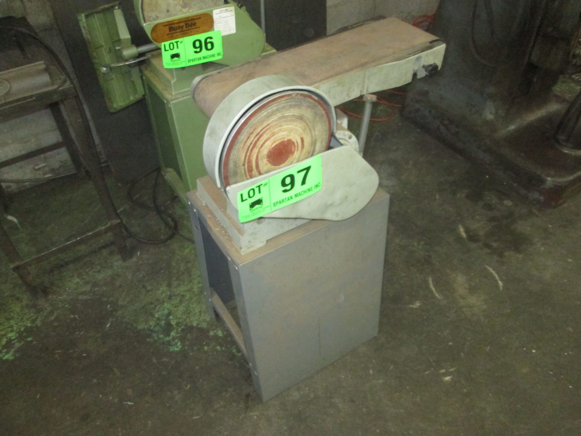 MFG UNKNOWN COMBINATION DISC & BELT SANDER WITH 9" DIA. DISC AND 6" BELT