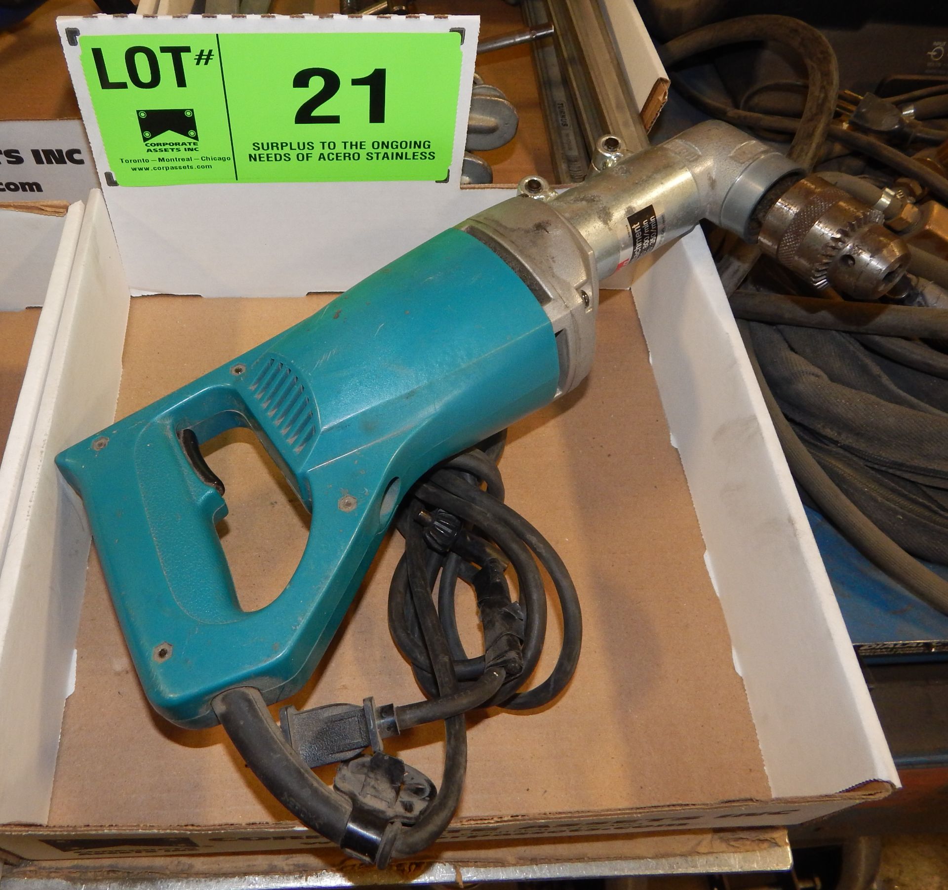 MAKITA ELECTRIC RIGHT ANGLE DRILL