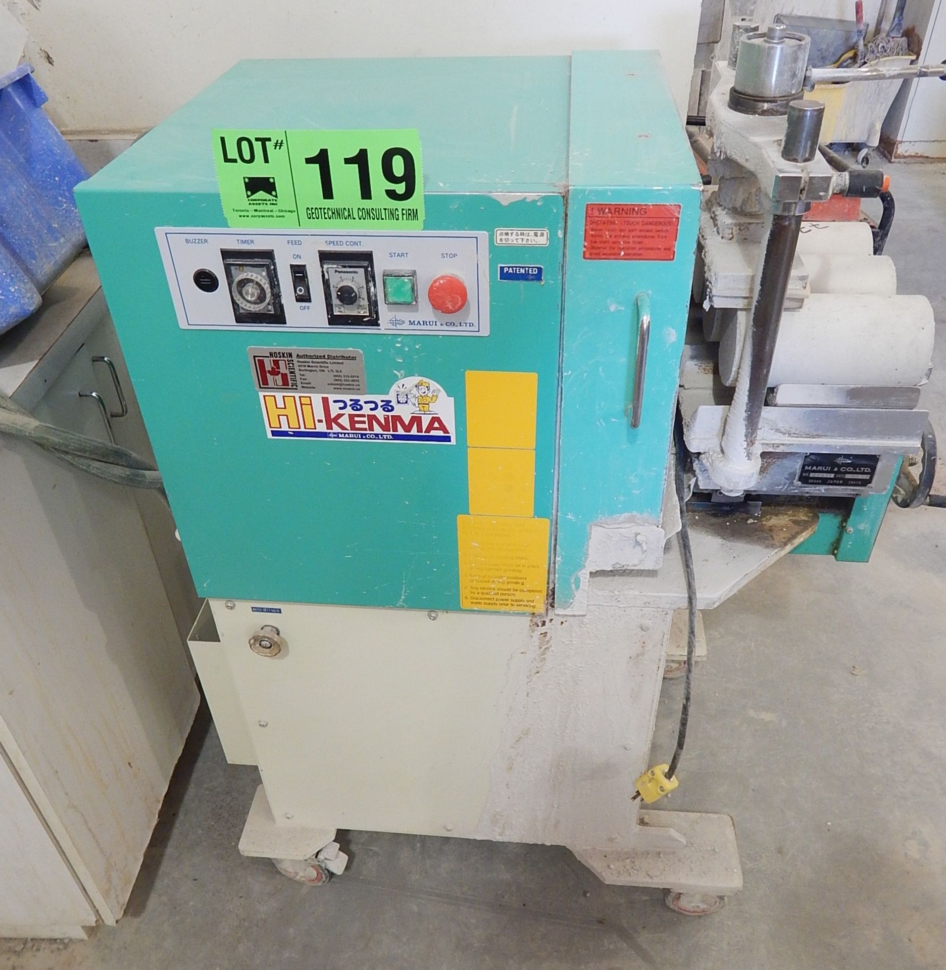 MARUI TRIPLE HIKEMMA AUTOMATIC CONCRETE SPECIMEN END GRINDING MACHINE