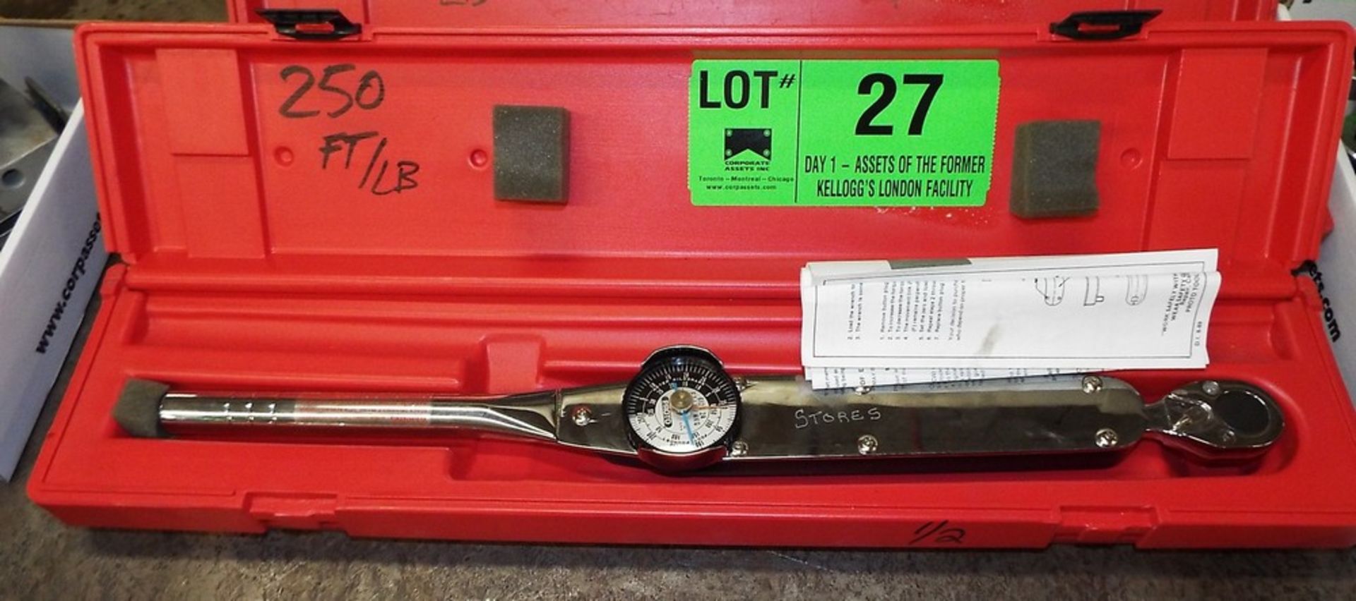 PROTO DIAL TYPE HEAVY DUTY 250FT/LB MAX TORQUE WRENCH