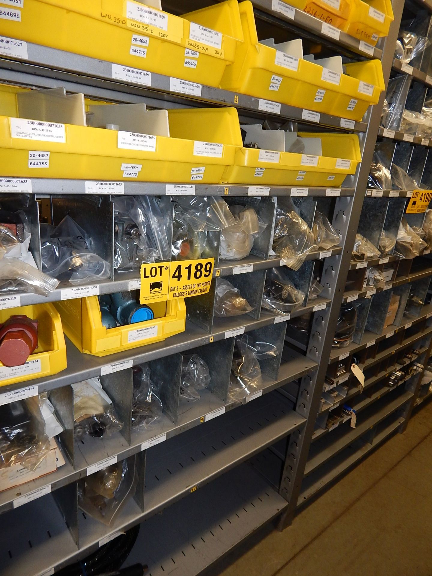 LOT/ SOLENOIDS AND VALVE PARTS (BUILDING 32, STORES)