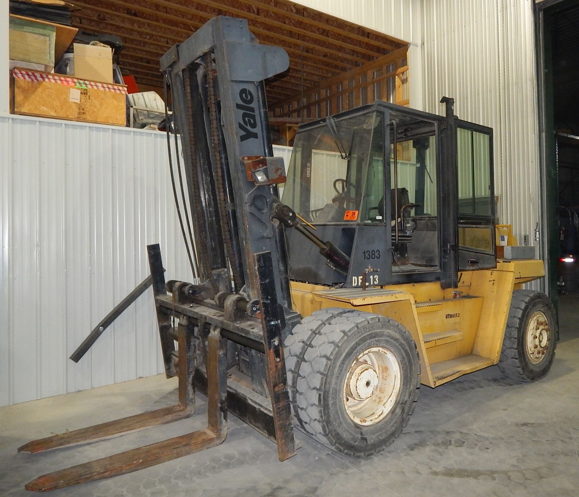 YALE GDP210DANPCV131 DIESEL FORKLIFT WITH 19000 LBS CAP AND 147" REACH S/N: A876001567X