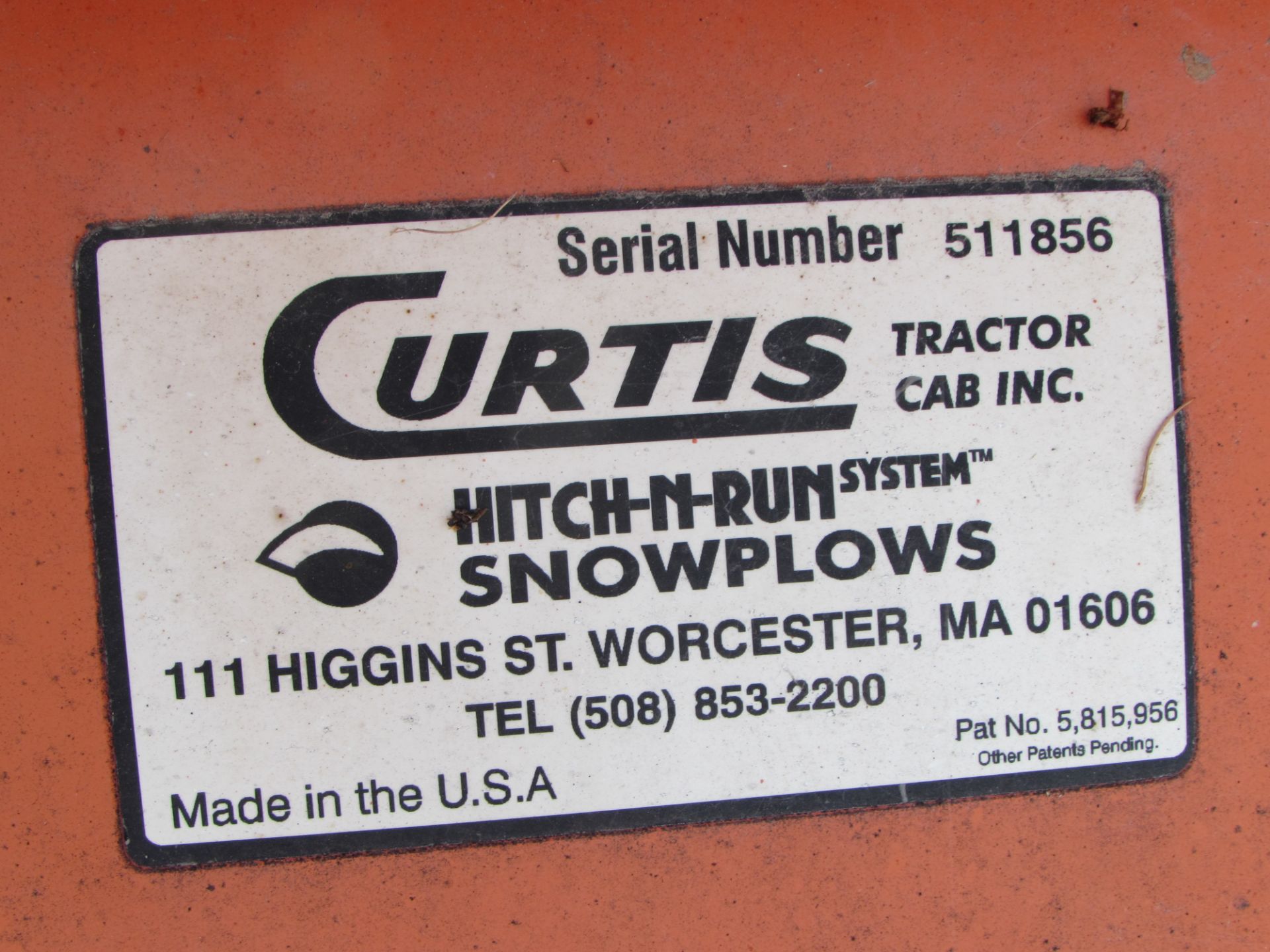 CURTIS 7-1/2' TRUCK MOUNT SNOW PLOW S/N: - 511856 - Image 4 of 5