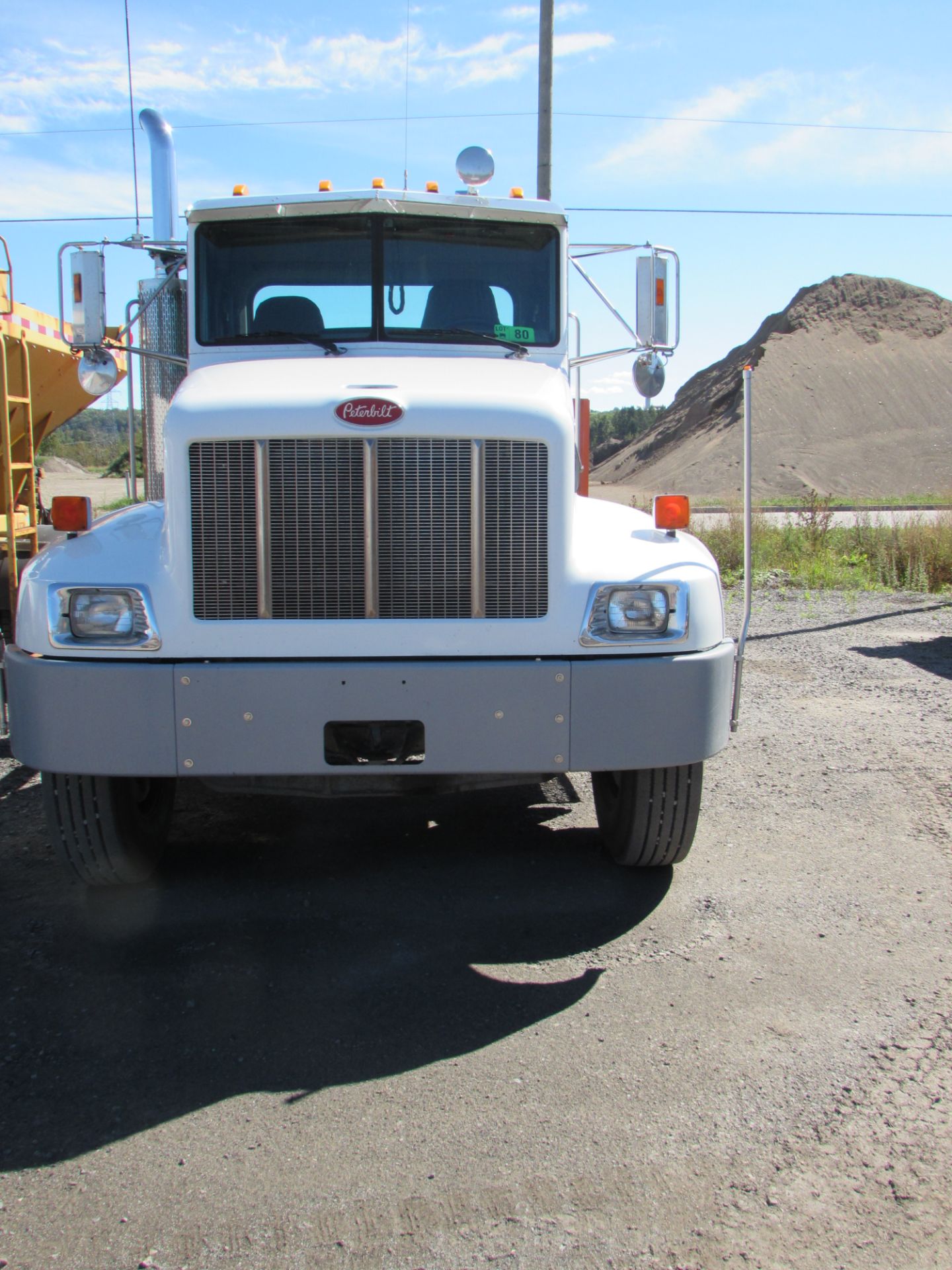 2004 PETERBILT PB-330 SINGLE AXLE FLATBED TRUCK C/W PACCAR PX-7 325 HP ENGINE, EATON FULLER 6-