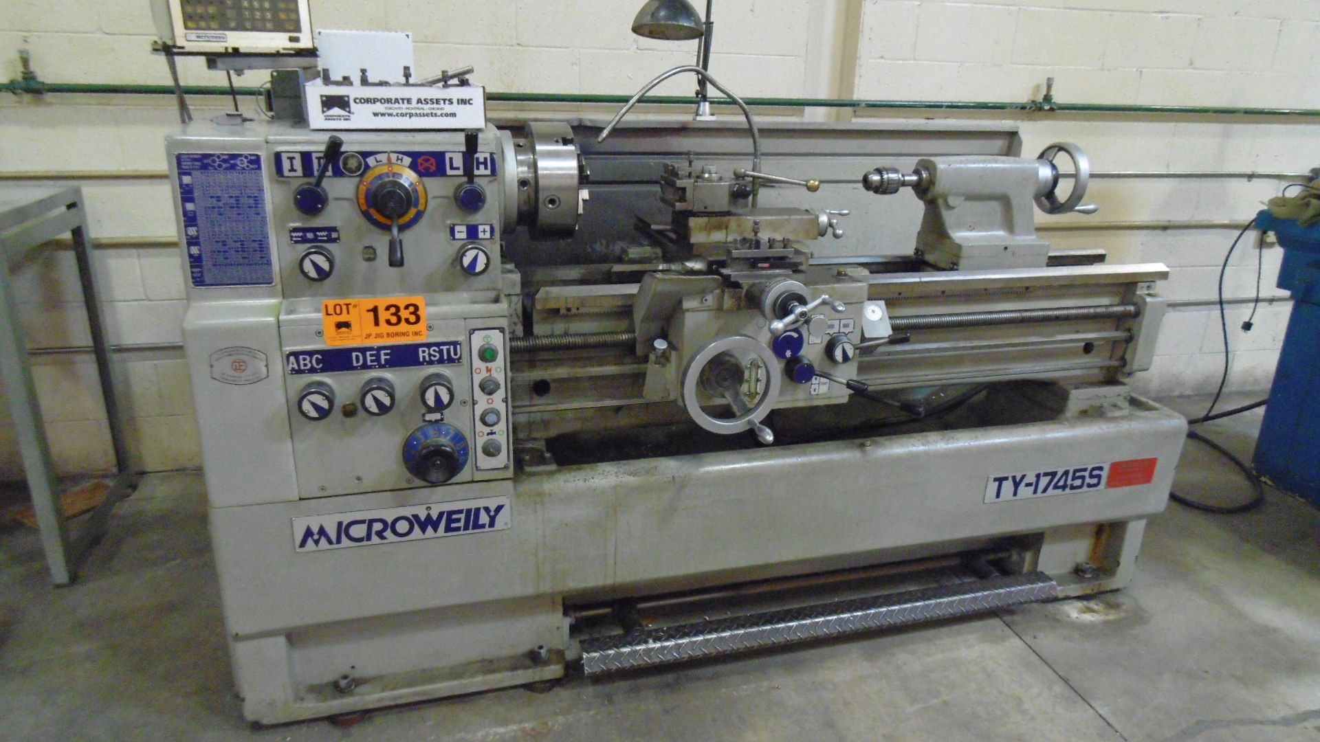 MICROWEILY TY-1745S GAP BED TOOLROOM LATHE S/N 07711-217 (CI)