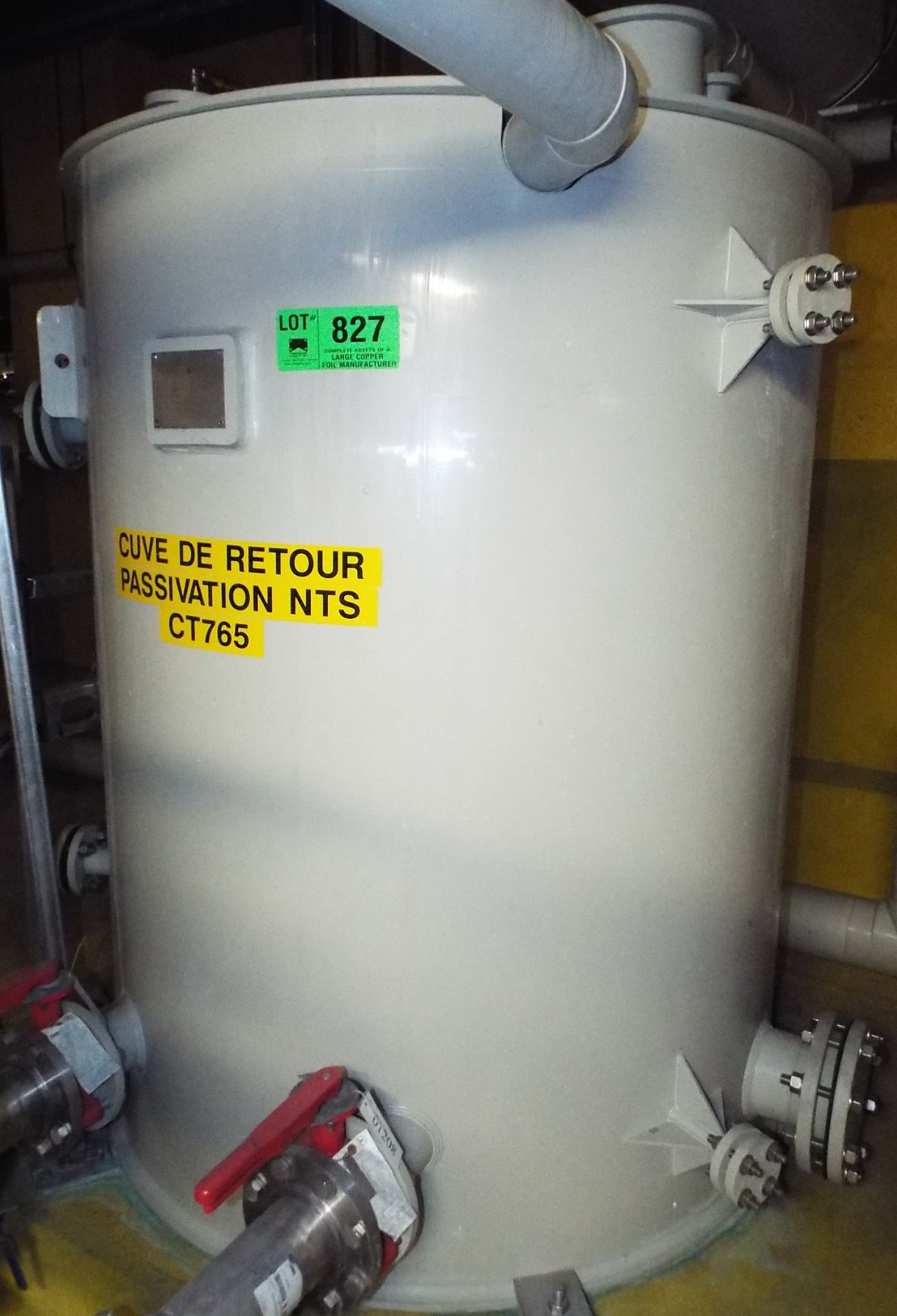 70"H X 55" DIA. PVC ANTI-CORROSION HOLDING TANK WITH PRESSURE SWITCHES (CI)
