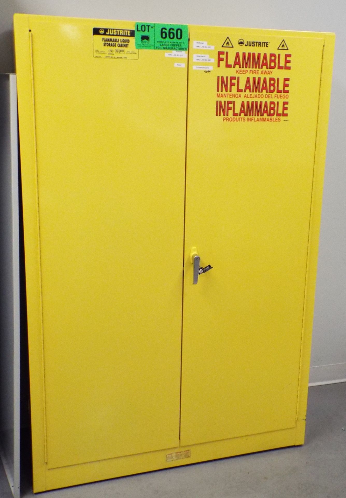 JUSTRITE FIRE PROOF CABINET