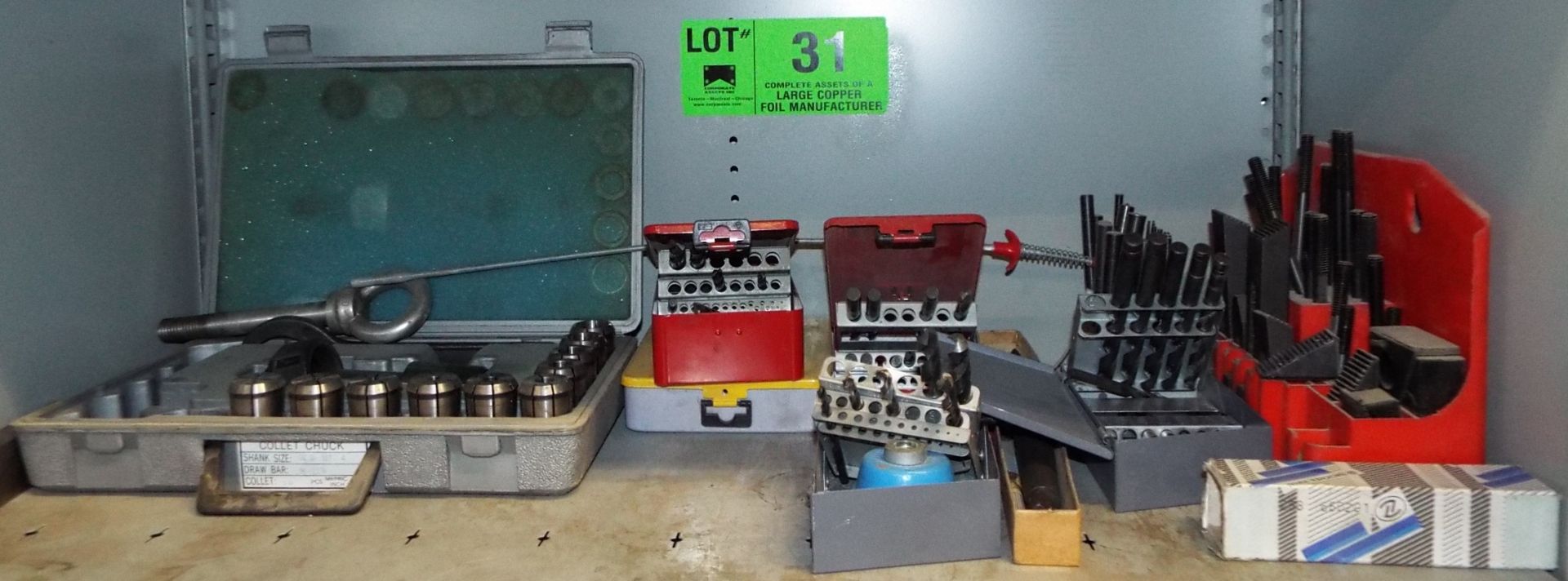 LOT/ DRILL SETS, COLLET CHUCK SET AND CLAMPING