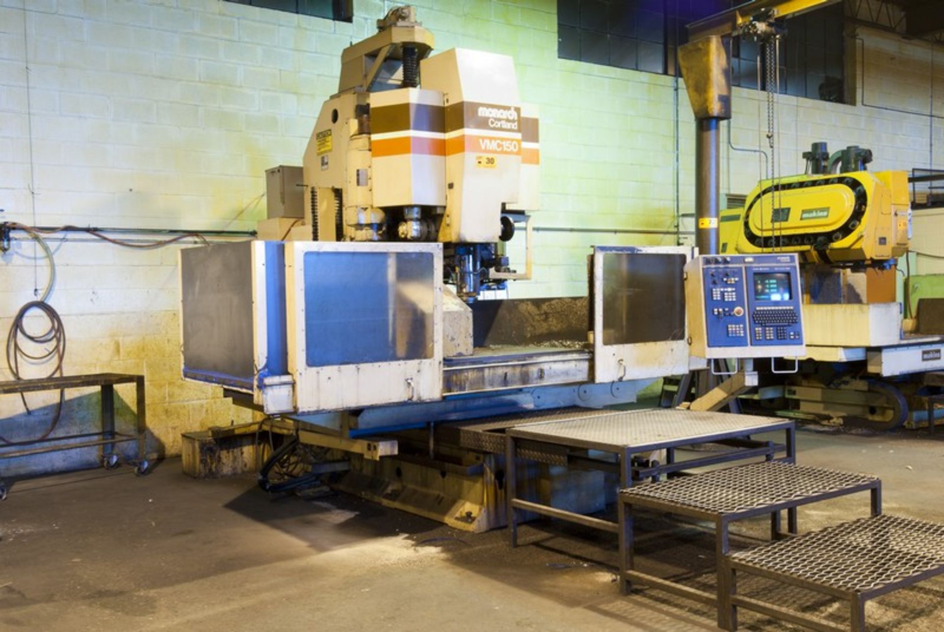 MONARCH CORTLAND VMC-150 CNC VERTICAL MACHINING CENTER WITH GE MARK CENTURY 2000 CNC CONTROL,