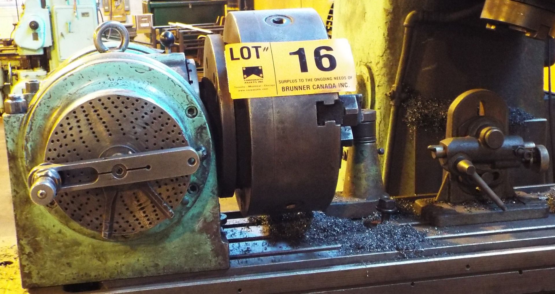 12" 3 JAW INDEXING HEAD WITH TAILSTOCK