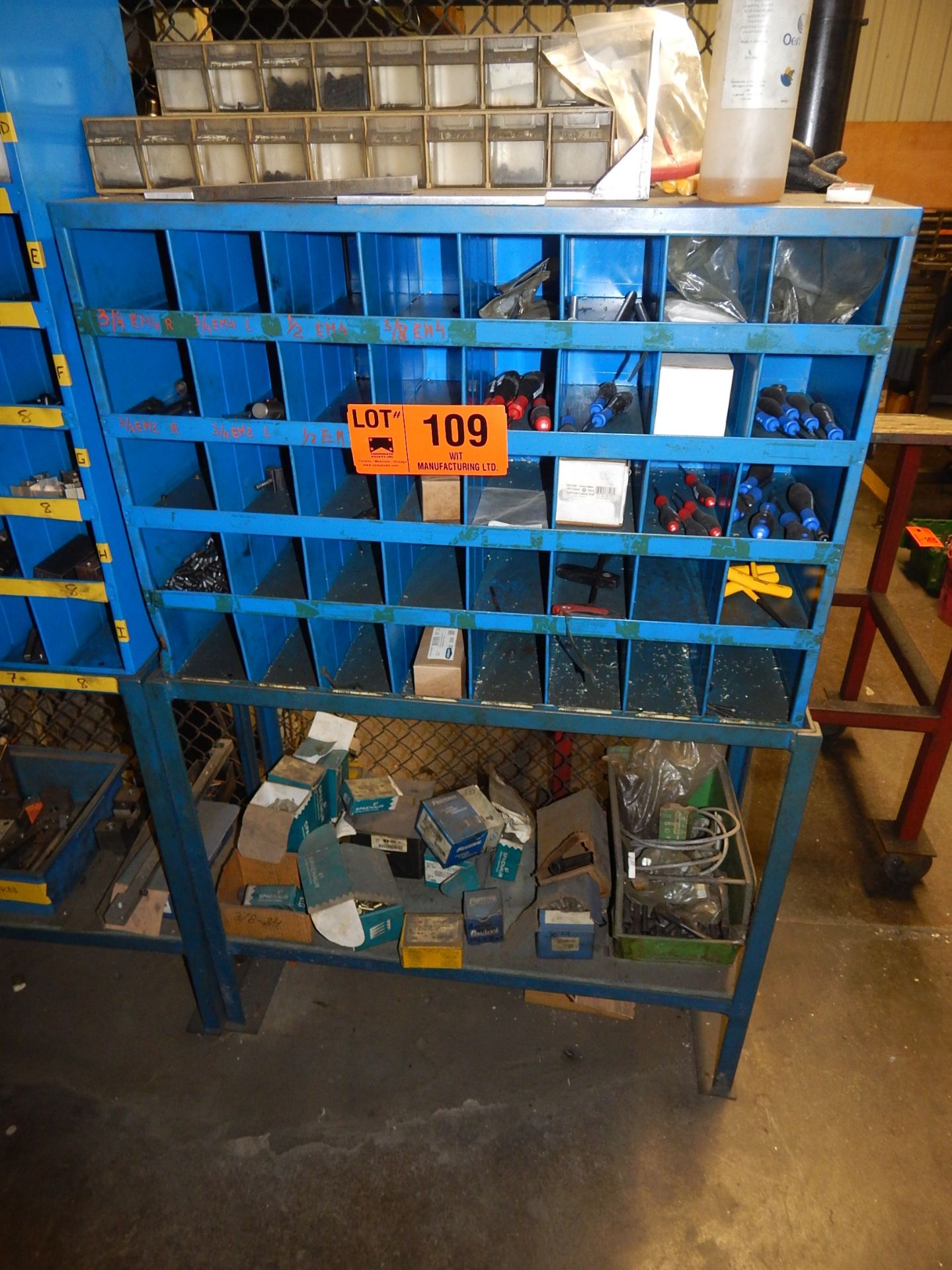 LOT/ PARTS CABINET WITH CONTENTS