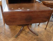 19th century mahogany pedestal Pembroke