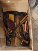 Various assorted tools including a large