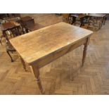 Antique pine kitchen/dining table, recta