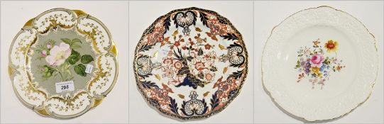 19th century Rockingham china dessert pl