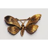 9ct gold butterfly brooch, 6.5g approx.