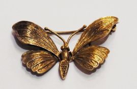 9ct gold butterfly brooch, 6.5g approx.