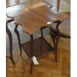 Mahogany occasional table, square with s