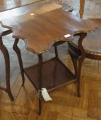 Mahogany occasional table, square with s