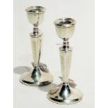 A pair of small silver baluster-shaped c