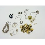 Quantity of jewellery including silver g