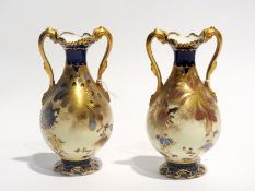 Pair Royal Crown Derby china vases, each