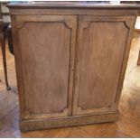 Mahogany cabinet fitted for television,