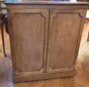 Mahogany cabinet fitted for television,