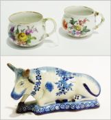 Two 19th century Meissen porcelain cups