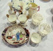 Pair Coalport cabinet cups with scroll h
