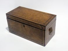 Regency inlaid mahogany tea caddy, recta