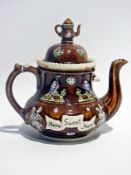 Bargeware-style teapot having teapot fin