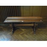 Mahogany-topped occasional table, rectan